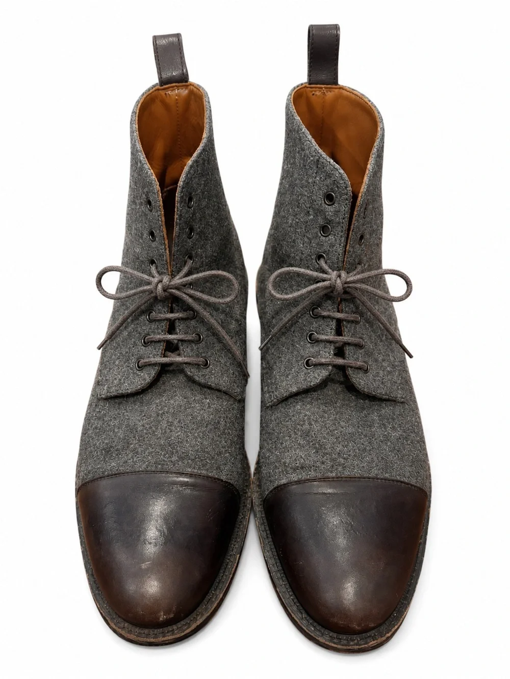 Taft Jack Boot in Grey/Oxblood Handmade in Spain Size 45 EU / 12 US